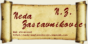Neda Zastavniković vizit kartica